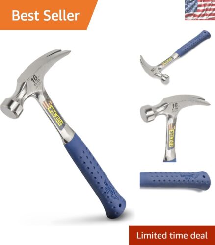 Professional 16 oz Claw Hammer with Vibration Reduction and Comfortable Grip