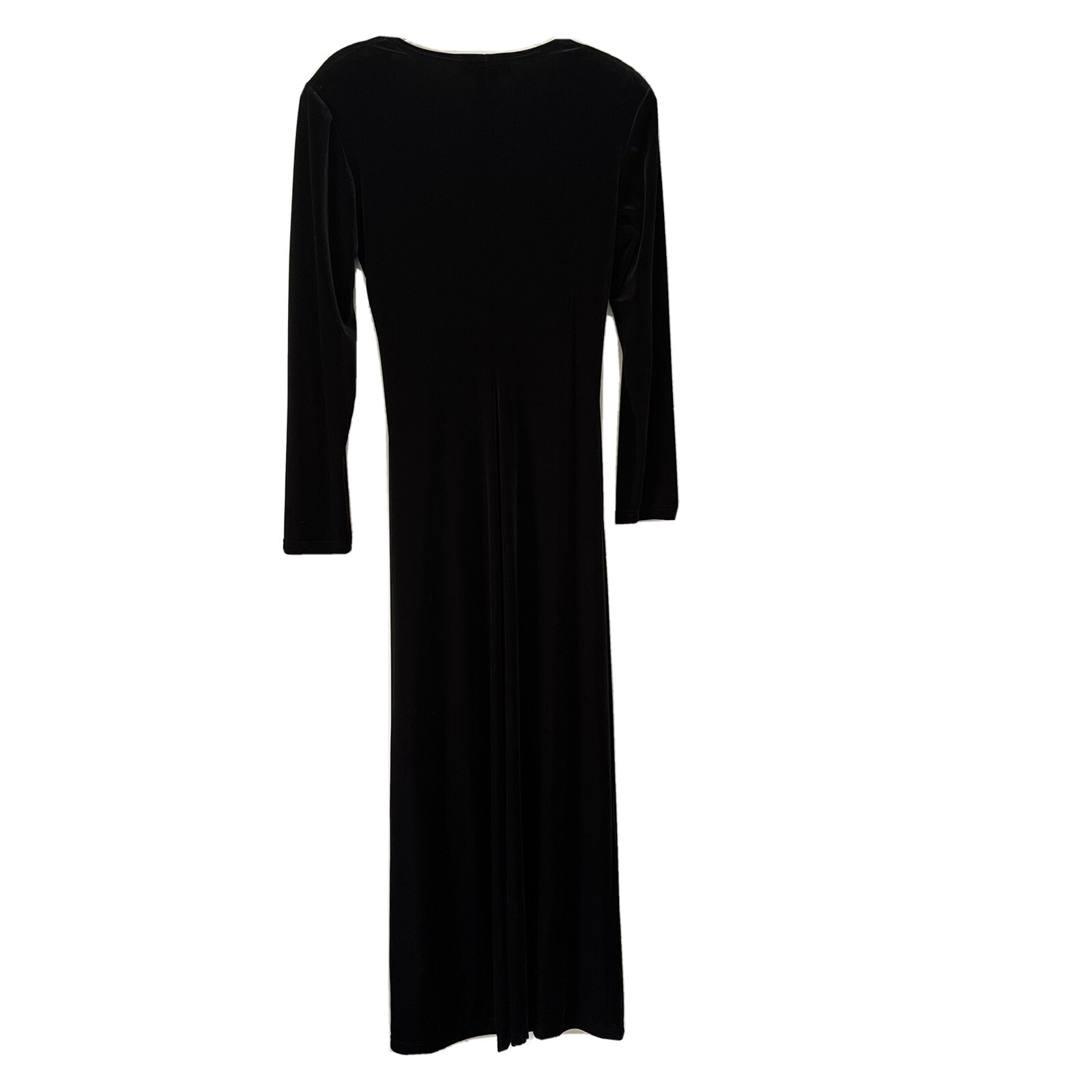 Vintage Women's Black Maxi Formal Long Sleeved Dress Size 10 Feels Velvety eBay