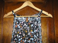 TORRID SLEEVELESS FLORAL PRINT ON BLACK HIGH-LOW HEM SUNDRESS SZ 2 0823