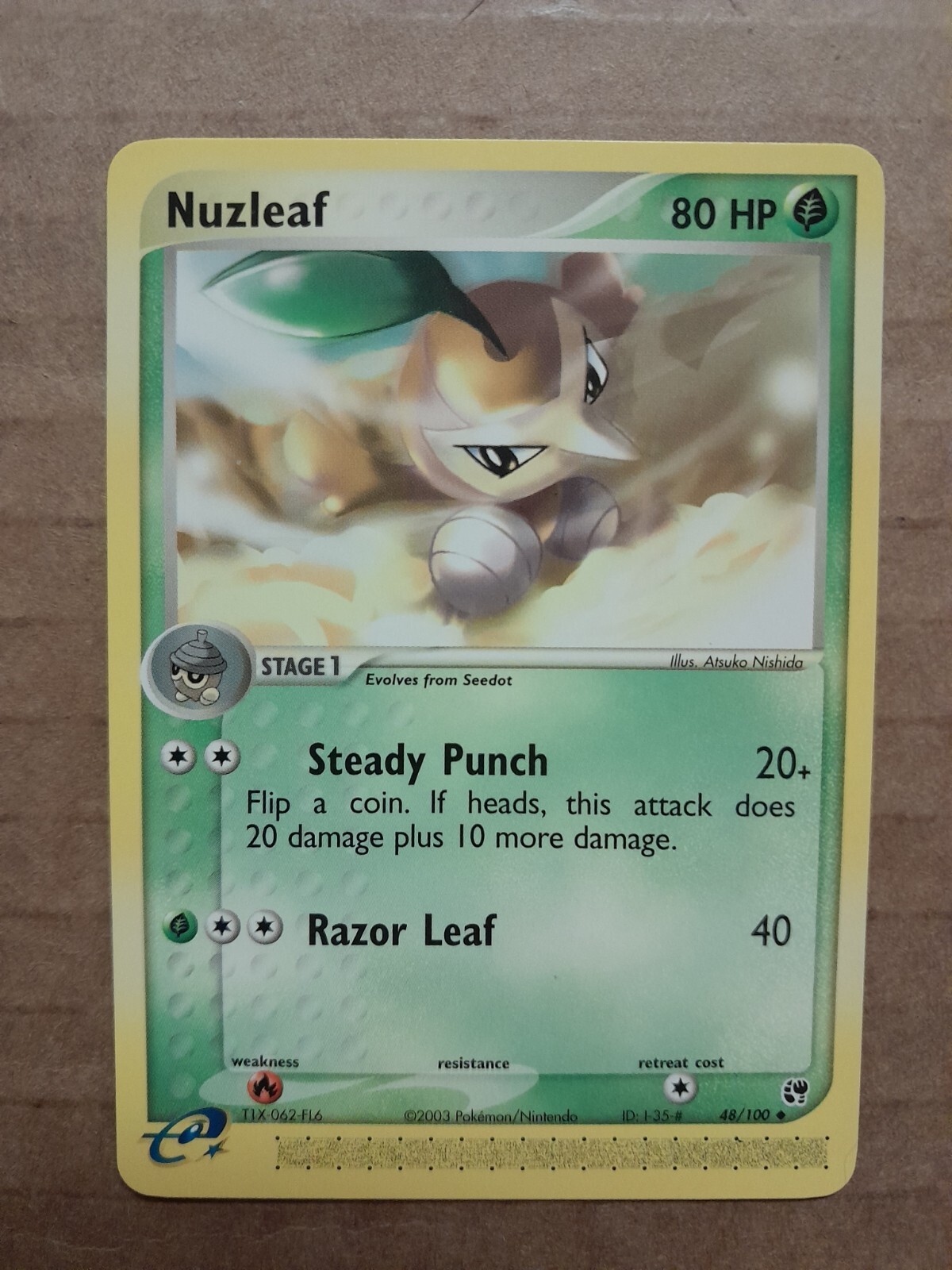 Pokemon Nuzleaf 48/100 Sandstorm NM-Mint See Pictures