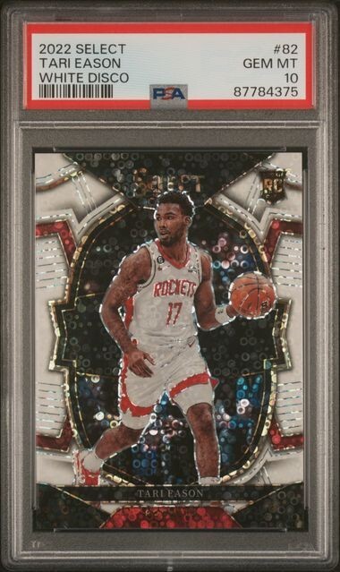 2022 Select #82 Tari Eason White Disco SP RC /75 PSA 10 GEM Rockets Rookie