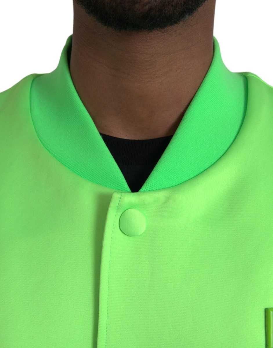 DOLCE & GABBANA Jacket Neon Green Polyester Long Sleeves Men