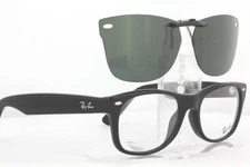 Custom Fit Polarized CLIP-ON Sunglasses For Ray-Ban 5184 52X18 RB5184 Rayban