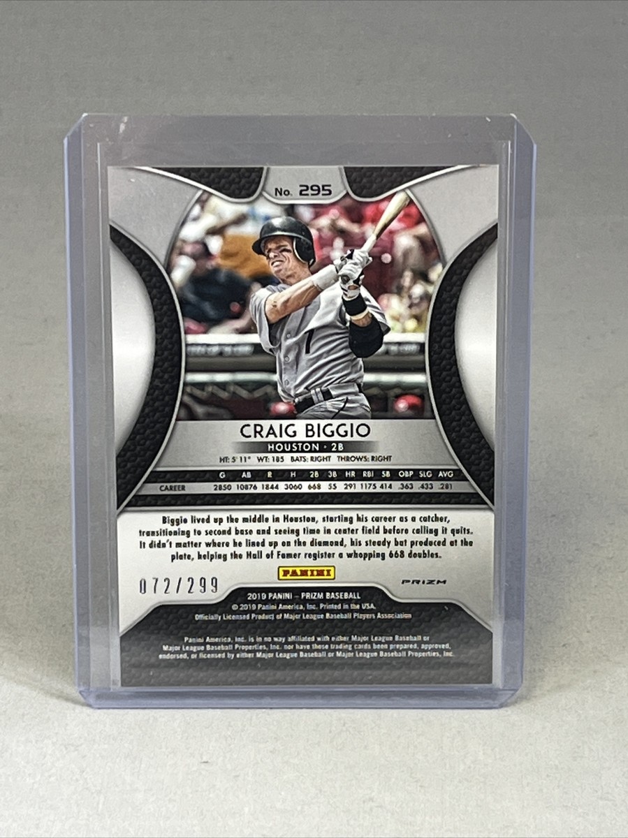 あページ 2019 Panini Prizm Baseball Craig Biggio Red Mojo Parallel