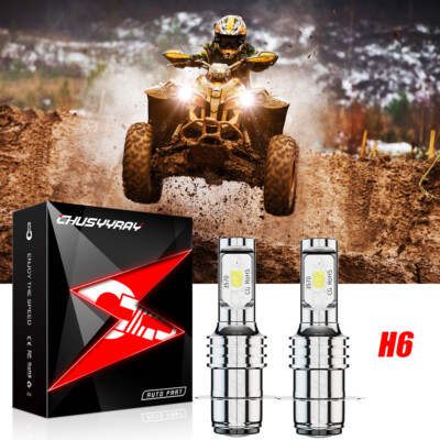 2x CHUSYYRAY H6M LED Headlight Bulbs For Honda Recon 250 1997-2004 & ATVs, 160W 6000K Xenon White