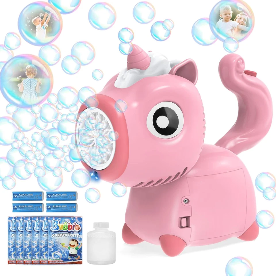 Seifenblasenmaschine Einhorn Kinder Seifenblasenpistole Seifenblasen Flüssigkeit
