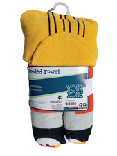 Your Zone Kids Bath Hooded Towel Wrap, Construction Themed 51" x 23" 