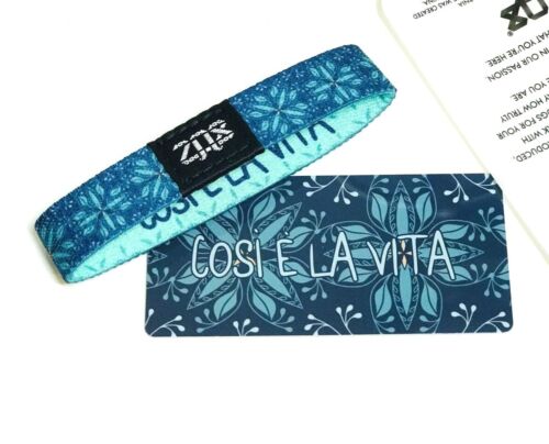 ZOX **COSI E LA VITA** Silver Single small Wristband w/Card NIP - Picture 2 of 3