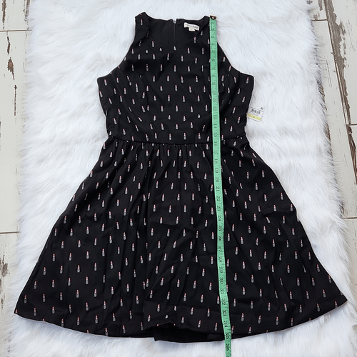 Maison Jules Dress Sleeveless Fit Flare Party Kiss Black Lipstick Pattern 4 / S - Picture 8 of 9