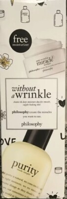 PHILOSOPHY 2 Pc  without a wrinkle  Facial Cleanser & Deep-Moisture Duo NIB