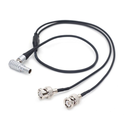 Timecode Cable Sound Devices XL-LB2 Elbow 0B 5Pin to Double BNC Cable In/Output - Picture 3 of 5