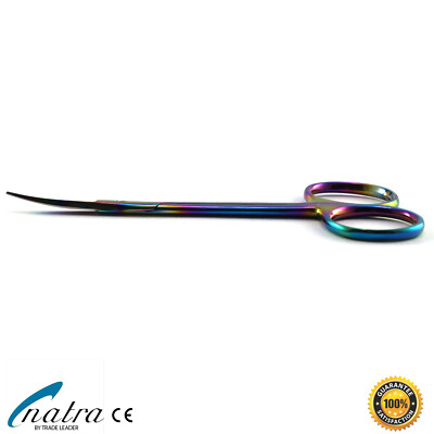 IRIS Scissors Surgical IRIS Scissors 4.5 Inch / 11.5 Cm - Serrated Curved Blades For Dental, Surgical & Piercing Use | Made In Pakistan Curved Scissors - Foto 8