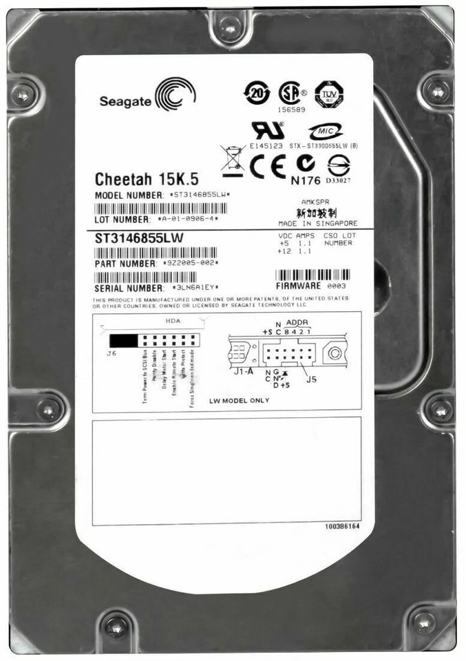 Disk Seagate Cheetah ST3146855LW 146GB 15000RPM 16MB SCSI 68-PIN 3.5' Pollici - Immagine 2 di 3