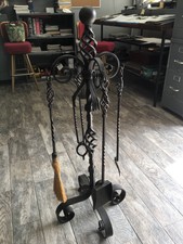 Hand Forged Fireplace Broom Black For Sale Online Ebay