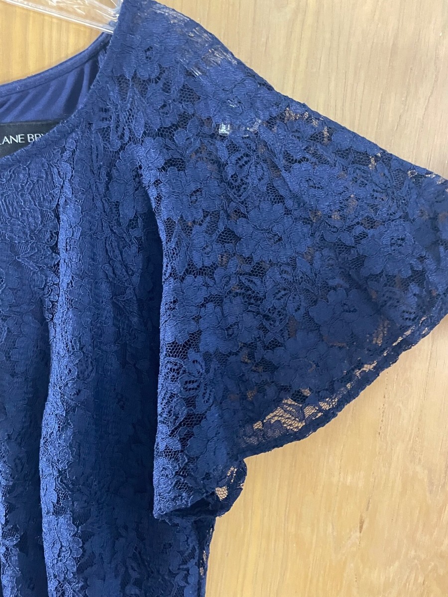 Lane Bryant Blue Lace Over dress short sleeve size 14 | eBay