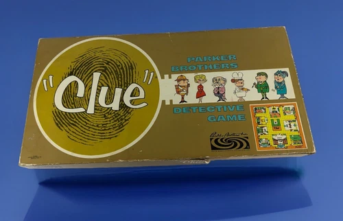 Original Clue Board Game Detective Crime Parker Brothers 1960s Vintage - Parts