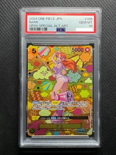 PSA 10 Nami SR-SPC OP08-106 Emperors in the New World ONE PIECE Card Japanese