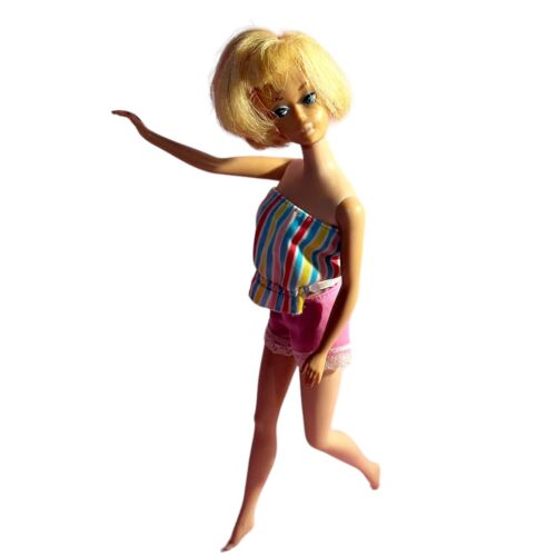 1965-66 Vintage Barbie American Girl #1070 Bendable Legs Blonde Vtg Mattel Doll - Afbeelding 1 van 17