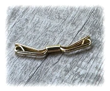 Vintage Collar Stay Clip Bar Angled Gold Plated Mid Century Classy Men's Jewelry