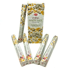 Hem Copal White Sage Incense Sticks: 6 x  20 Stick Packs = 120 Sticks
