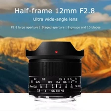SGimage 12mm F2.8 Wide Angle Ultra Large Aperture Lens for Canon Nikon Sony M4/3