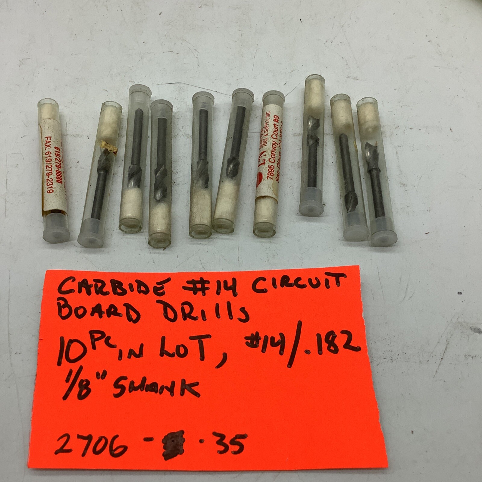 carbide circuit board drill bits 14/ .182 (10pc in lot) 270635 eBay