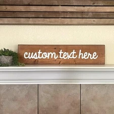 Custom Upcycled Wood Pallet Sign - 18" X 3.5"