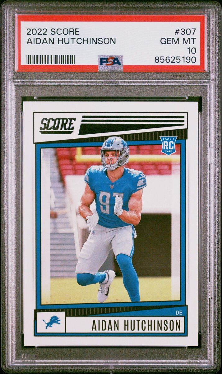 Graded 2022 Panini Score Aidan Hutchinson #307 Rookie RC Graded 2022 Panini Score Aidan Hutchinson #307 Rookie RC