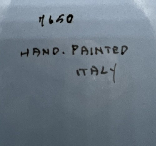 "Plato pintado a mano vintage Italia iglesia escena invierno placa 10"" firmado como está" - Imagen 5 de 7