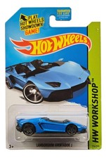 Hot Wheels 2014 HW Workshop Lamborghini Aventador J 196/250 azul BFG87