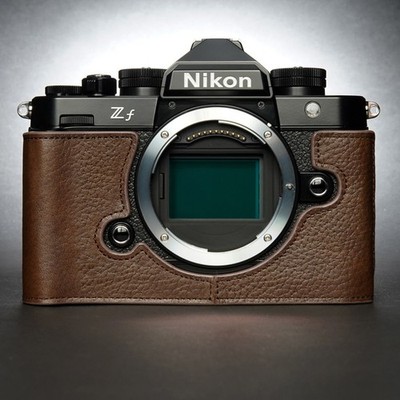 Handmade Real Leather Camera Half Cover Case Protective Base Bag For Nikon ZF