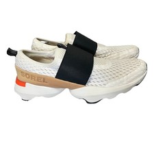 Sorel Kinetic Impact Strap Women  s Sneakers Size 8 White Mesh Black Strap
