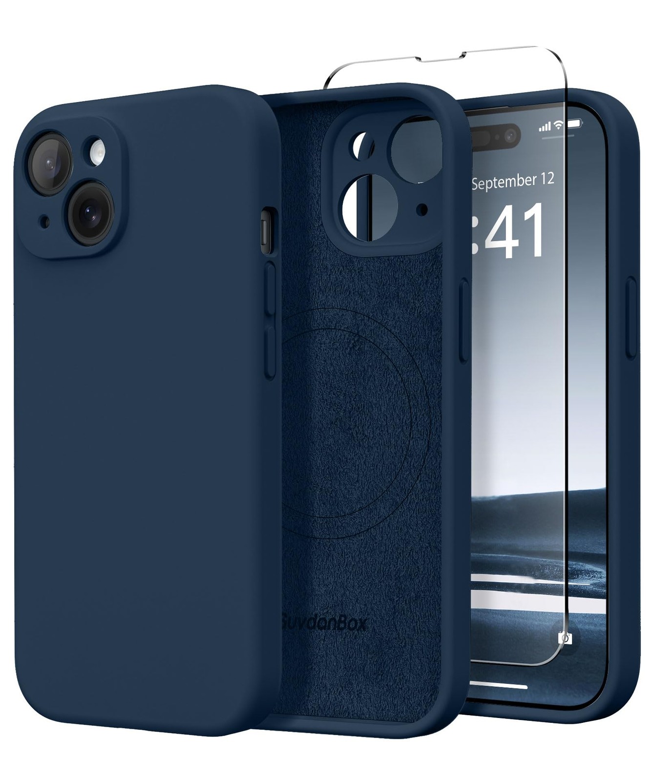 Coque magnétique iPhone 15 Plus antichoc noire idéale pour les trajets en voiture
