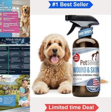 Wound And Skin Spray For Dogs Cats Hot Spot Itch Relief 16 oz Chelated Silver