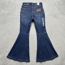Wrangler Retro High Rise Flare Jeans Womens 27x32 Faded Wash trumpet Stretch