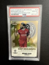 2020 Stadium Club Chrome Cup Holders Honour Gold Refractor Mohamed Salah Psa 10