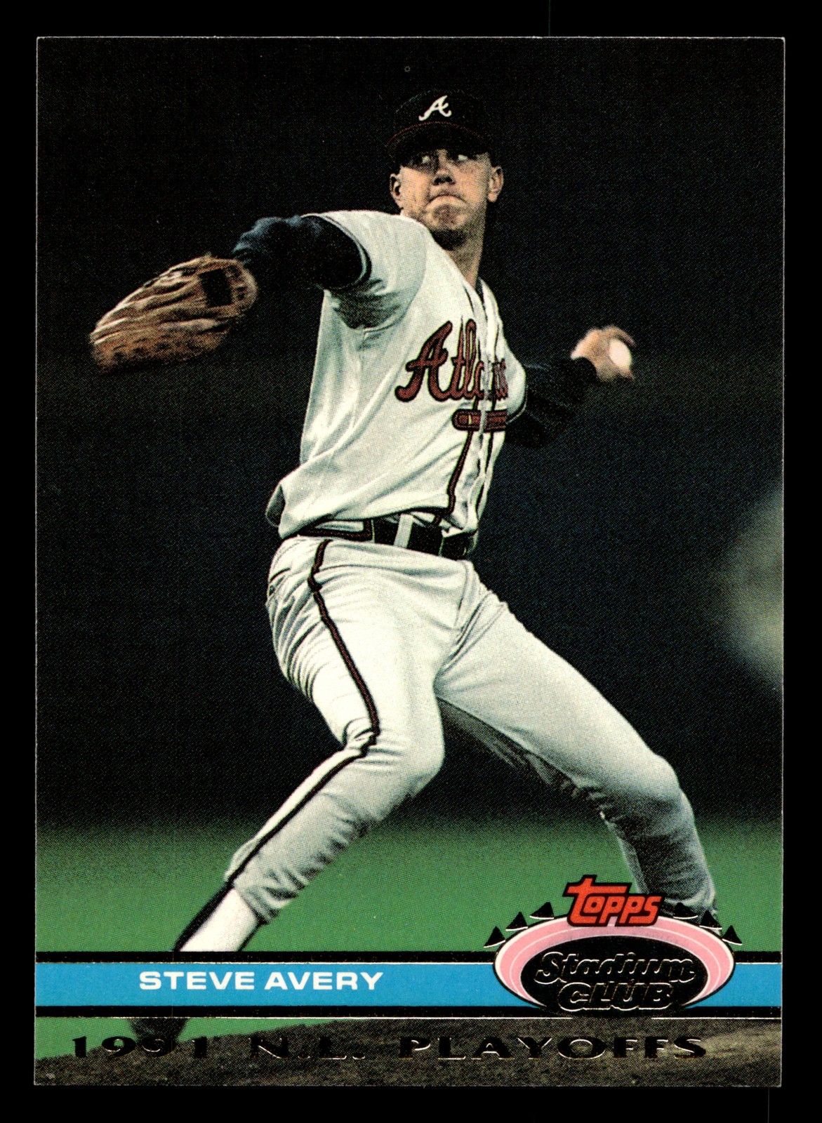 Steve Avery 1992 Stadium Club Dome #9 Atlanta Braves