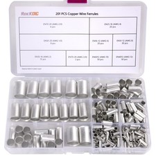 201 PCS Copper Wire Ferrules Pin Terminals Eelctrical Cable End Tinned Matte ...