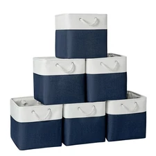 Fabric Storage Cubes 13 x 13, Collapsible Storage Bins for Shelf Baskets, Cub...