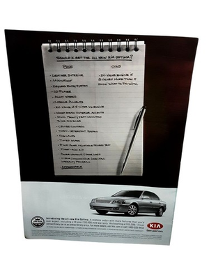 #ad #ad 2001 Kia Optima Pros Cons List Vintage Print Ad Darn Good Cars $4.95