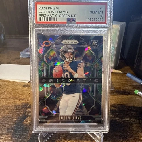 2024 Prizm Caleb Williams #1 Prizmatic Green Ice PSA 10!