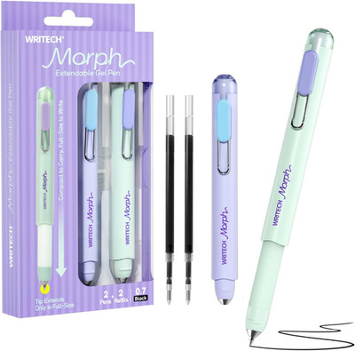 Gel Pens Medium Point: Morph 0.7Mm Black Ink Mini to Full Size Soft Grip Portabl