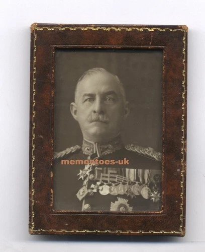 Military Sir George MacMunn Medals small leather frame East Grinstead