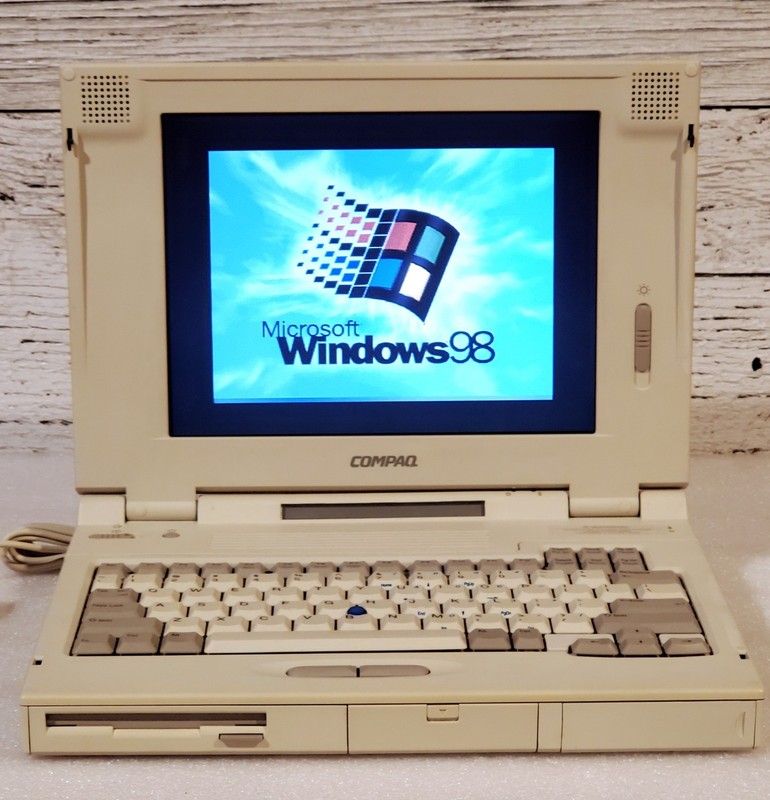 Vintage Compaq LTE 5100 2880D Pentium Win 98 Laptop Retro Gaming Working