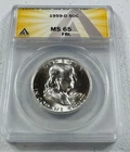 1959-D  FRANKLIN US Half Dollar,   MS65 by ANACS,   FBL,   a SUPERB coin!!!!