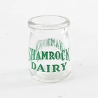 Vintage Glass Diner Creamer Bottle Shamrock Dairy
