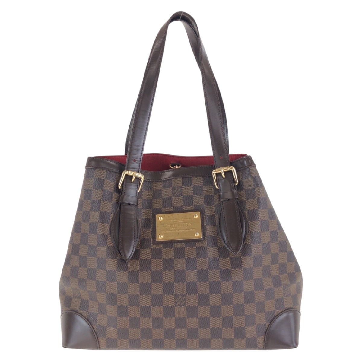 Louis Vuitton Damier Hampstead MM Tote Bag in Brown PVC and Leather N51204-image