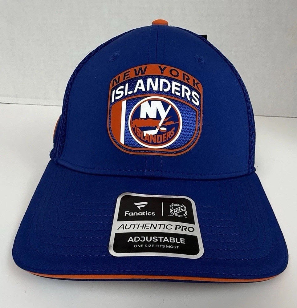 New Fanatics New York Islanders Hat Cap Men's OSFM Blue Authentic Pro Snapback