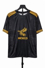 Black And Gold Mexico Fan Soccer Jersey - Large - 0099