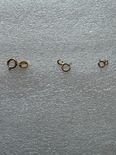 SOLID 14K YELLOW GOLD SPRING RING CLASP LOT OF 3 TOTAL 4.0,5.0 and 6.0 mm